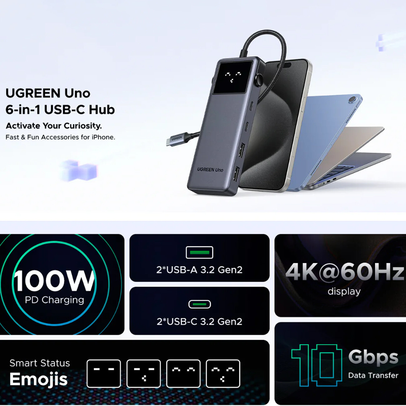 فروش هاب فست شارژ تایپسی 6 پورت یوگرین