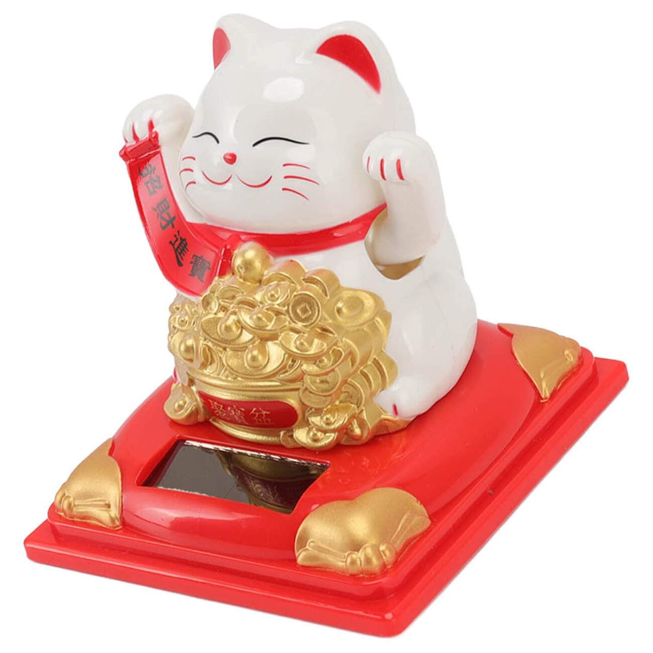 مجسمه دکوری خورشیدی گربه شانس مانکی‌نکو 226B فنگ‌شویی سایز متوسط 2.5 اینچ