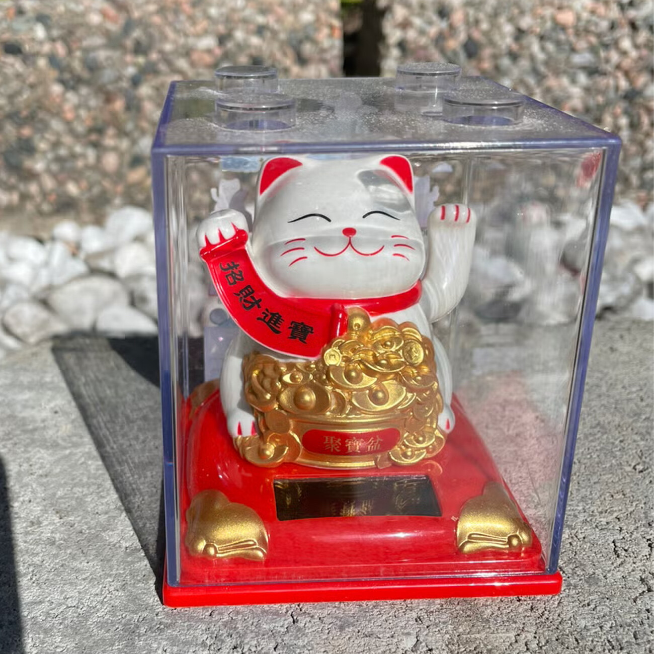 فروش دکوری گربه شانس مانکی نکو فنگ‌شویی خورشیدی سایز متوسط