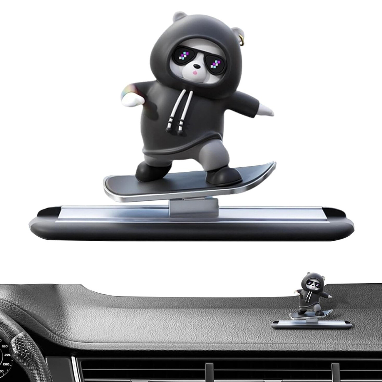 فروش مجسمه خرس متحرک اسکیت سوار