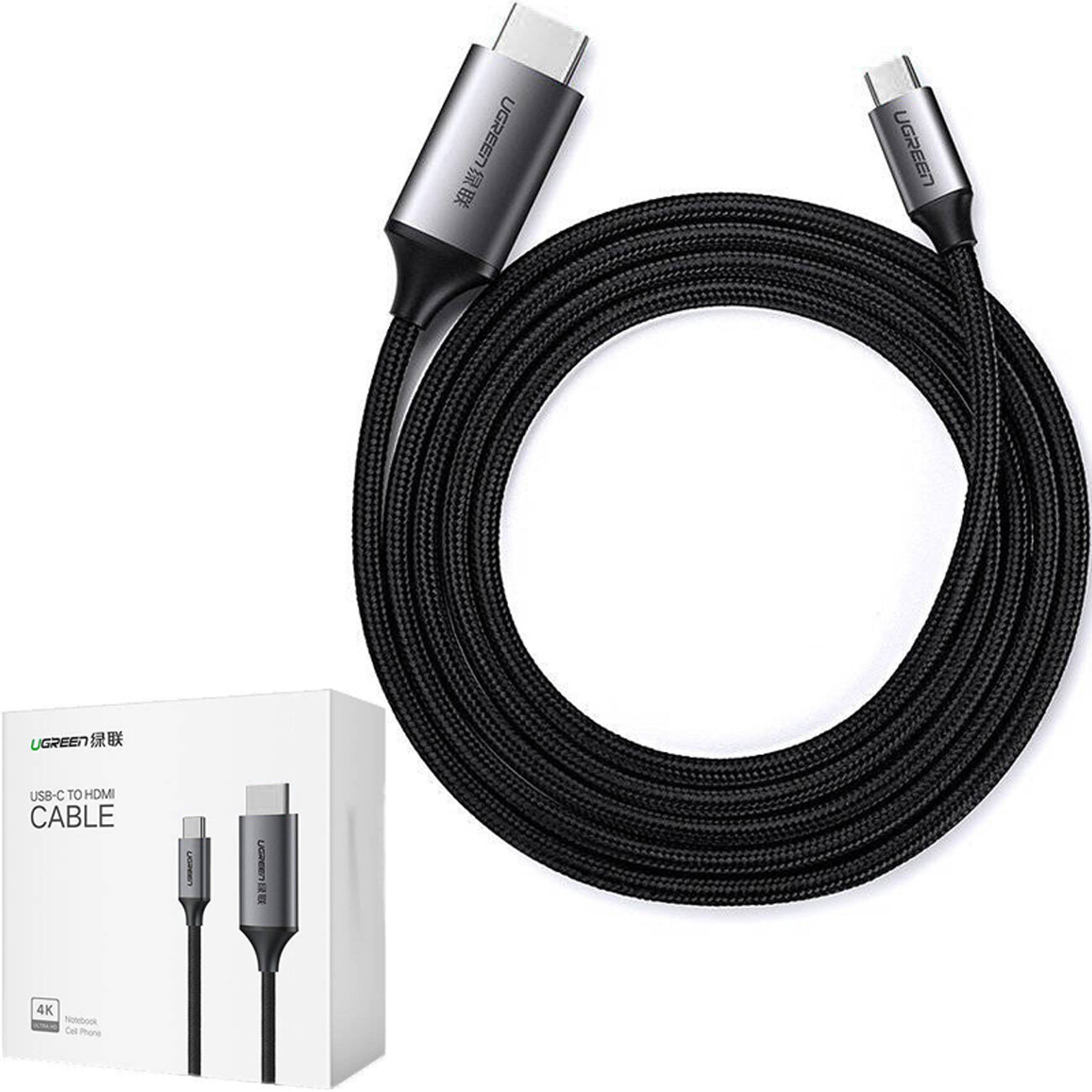 کابل تبدیل تایپسی به HDMI یک و نیم متری یوگرین ugreen MM142 50570