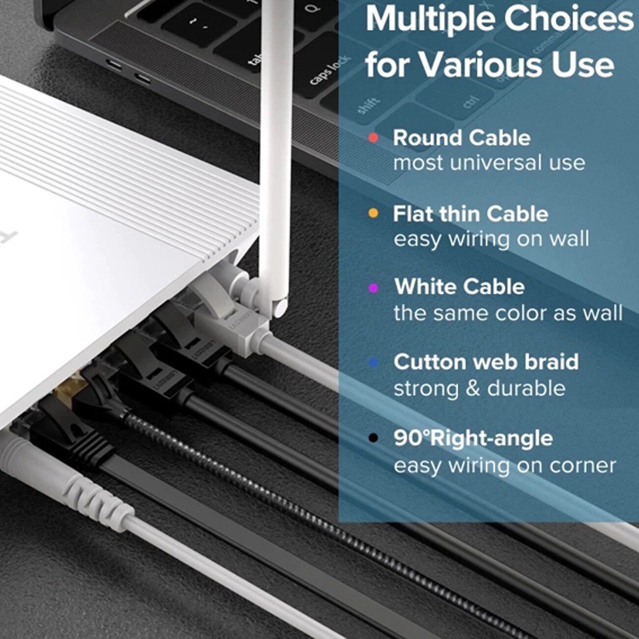 کابل شبکه CAT6 یوگرین 3 متری