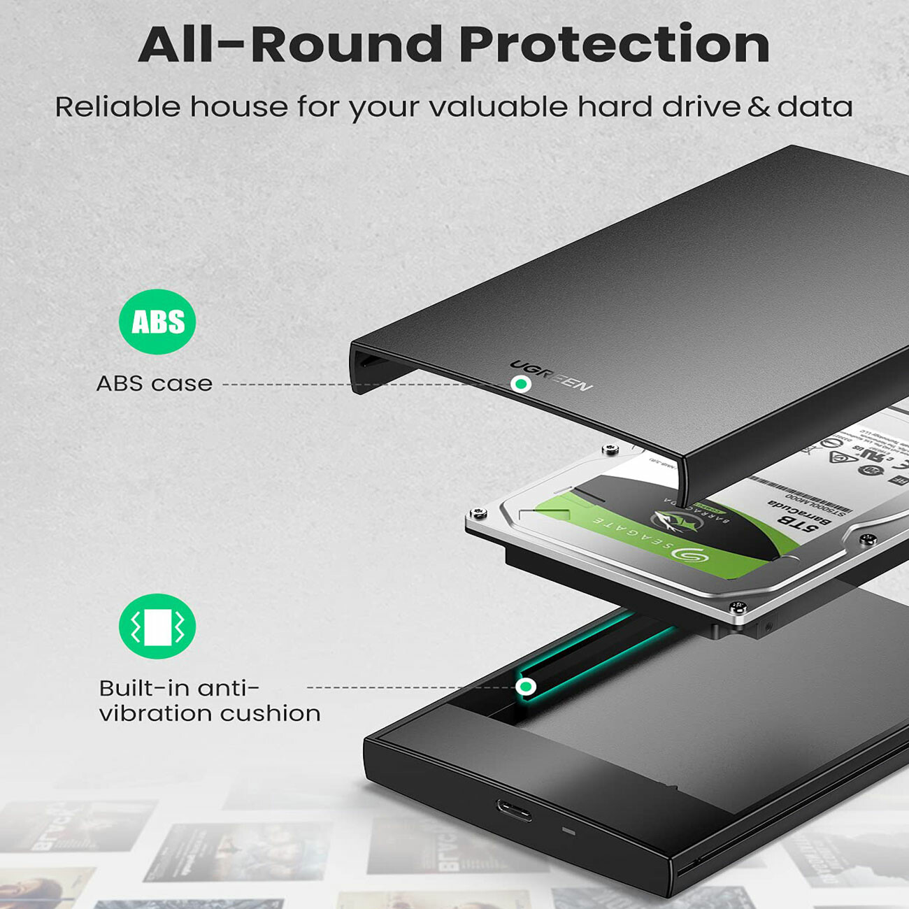 باکس هارد 2.5 اینچ SSD و HDD به USB یوگرین US221 30848