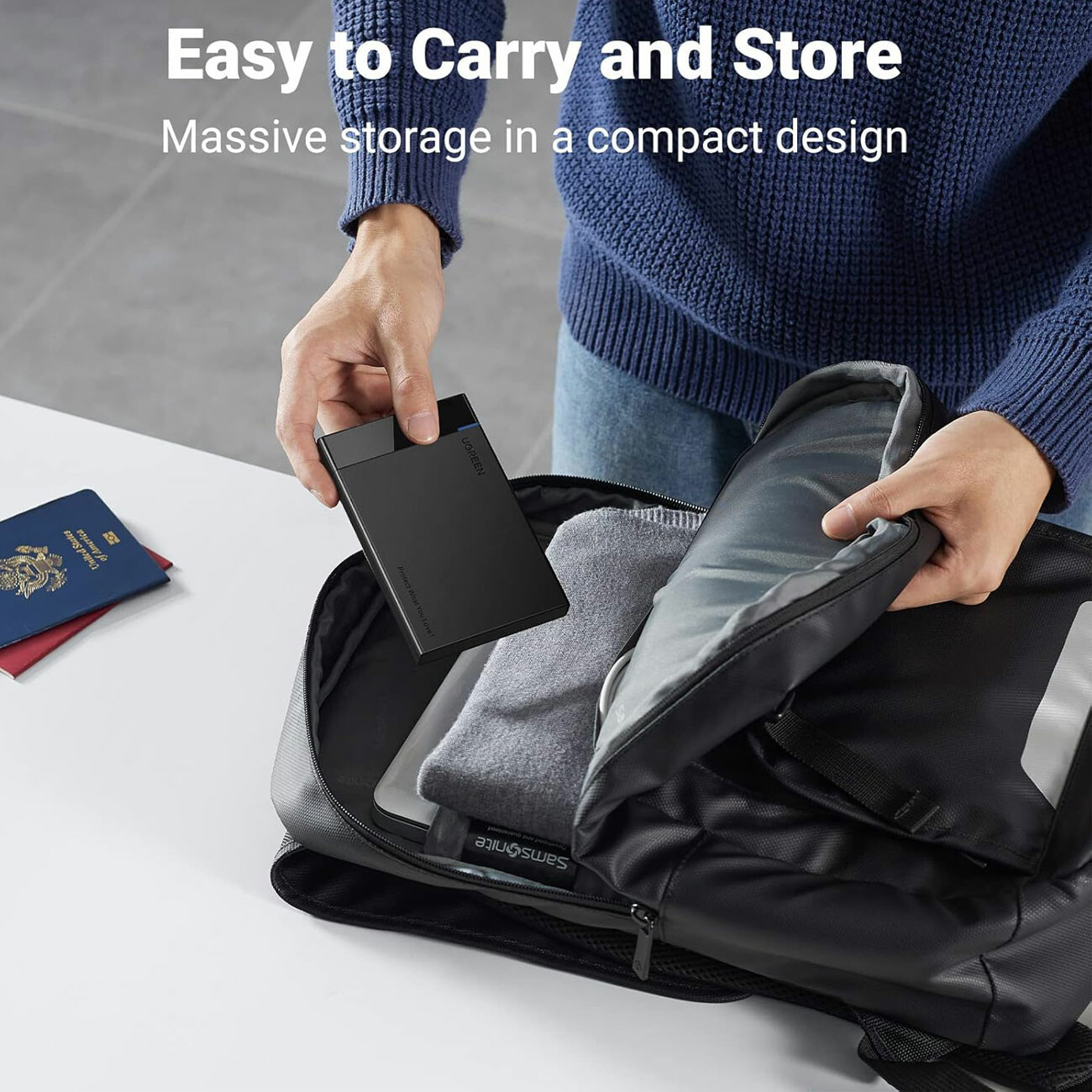 محفظه سبک و مقاوم UGREEN برای حمل آسان