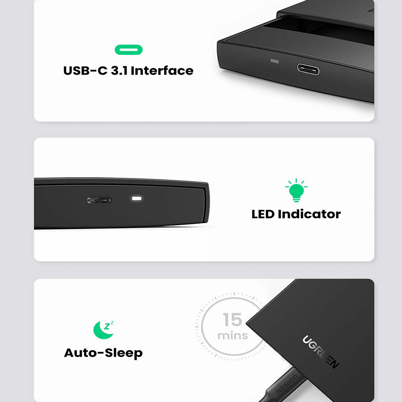 نحوه استفاده باکس هارد 2.5 اینچ SSD و HDD به USB یوگرین US221 30848