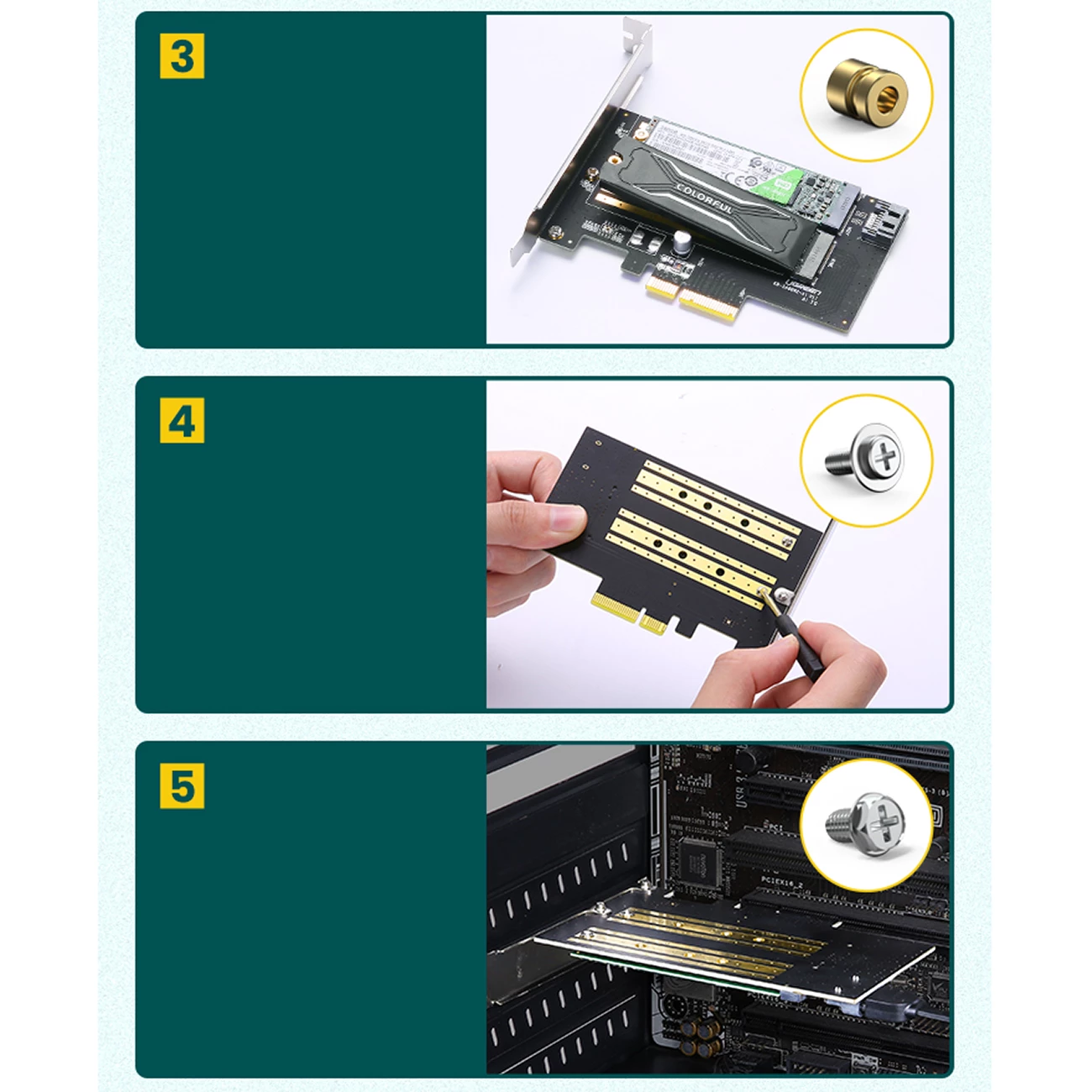 تبدیل M.2 به PCle 3.0X4 یوگرین