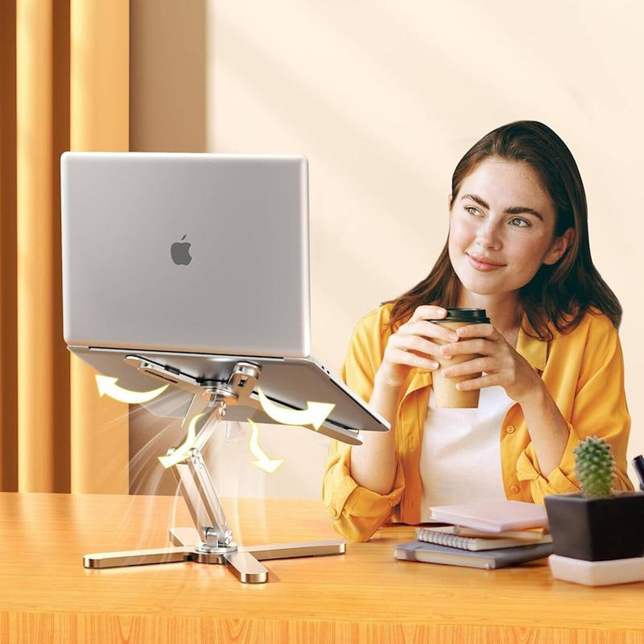 استند نگهدارنده لپتاپ و تبلت رومیزی دابل ایکس