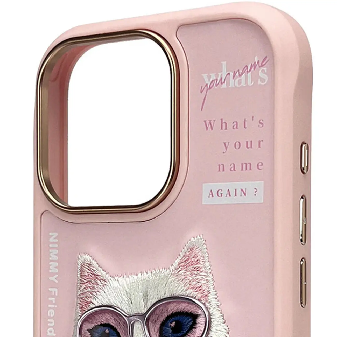 قاب محافظ گوشی آیفون 16 طرح سگ گلدوزی شده نیمی Nimmy Embroidery phone case 360° protection iphone 16