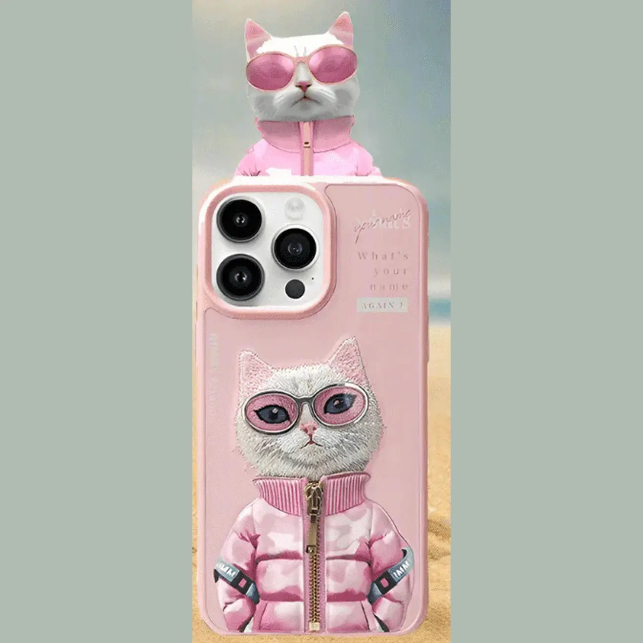 قاب محافظ گوشی آیفون 16 طرح سگ گلدوزی شده نیمی Nimmy Embroidery phone case 360° protection iphone 16