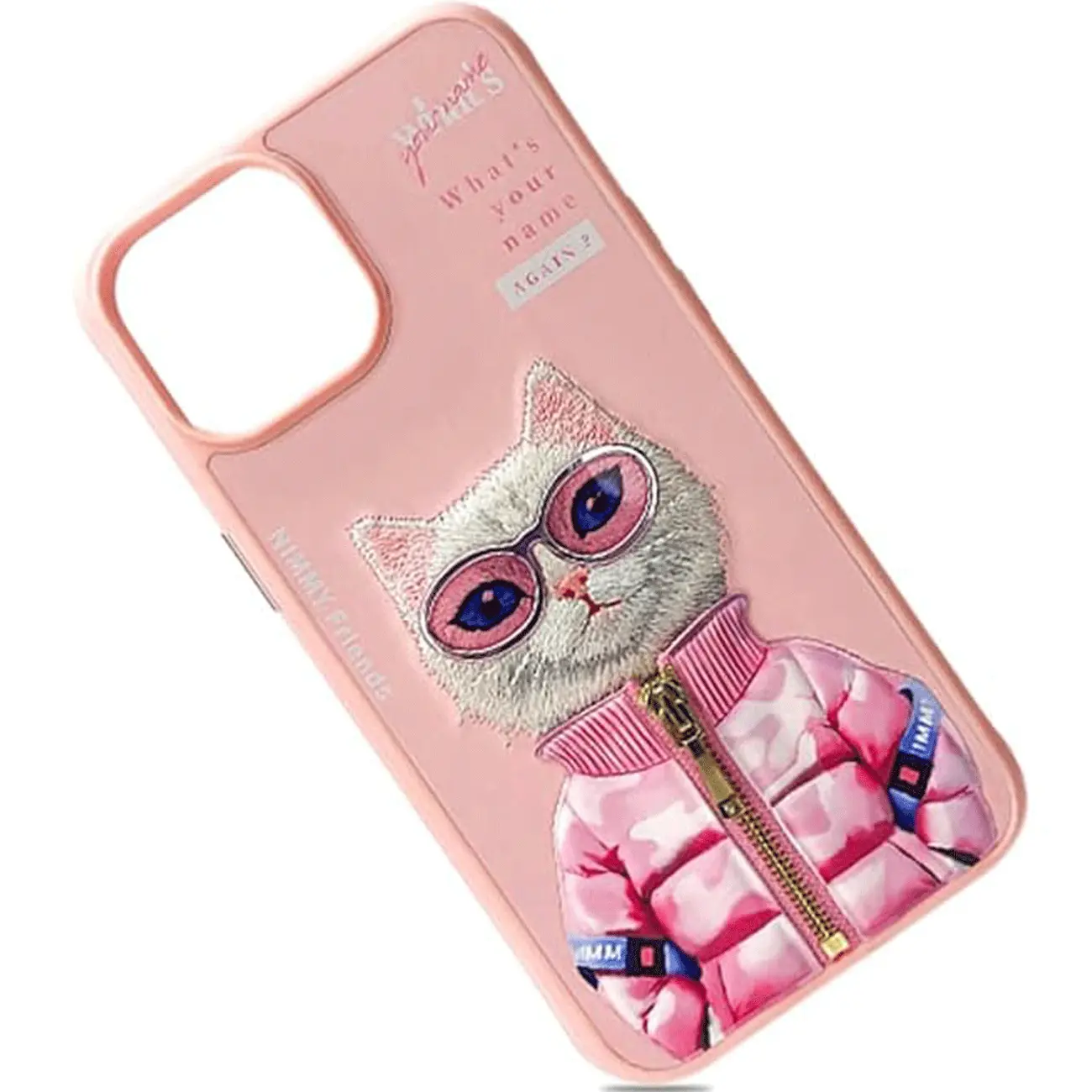 قاب محافظ گوشی آیفون 16 طرح سگ گلدوزی شده نیمی Nimmy Embroidery phone case 360° protection iphone 16