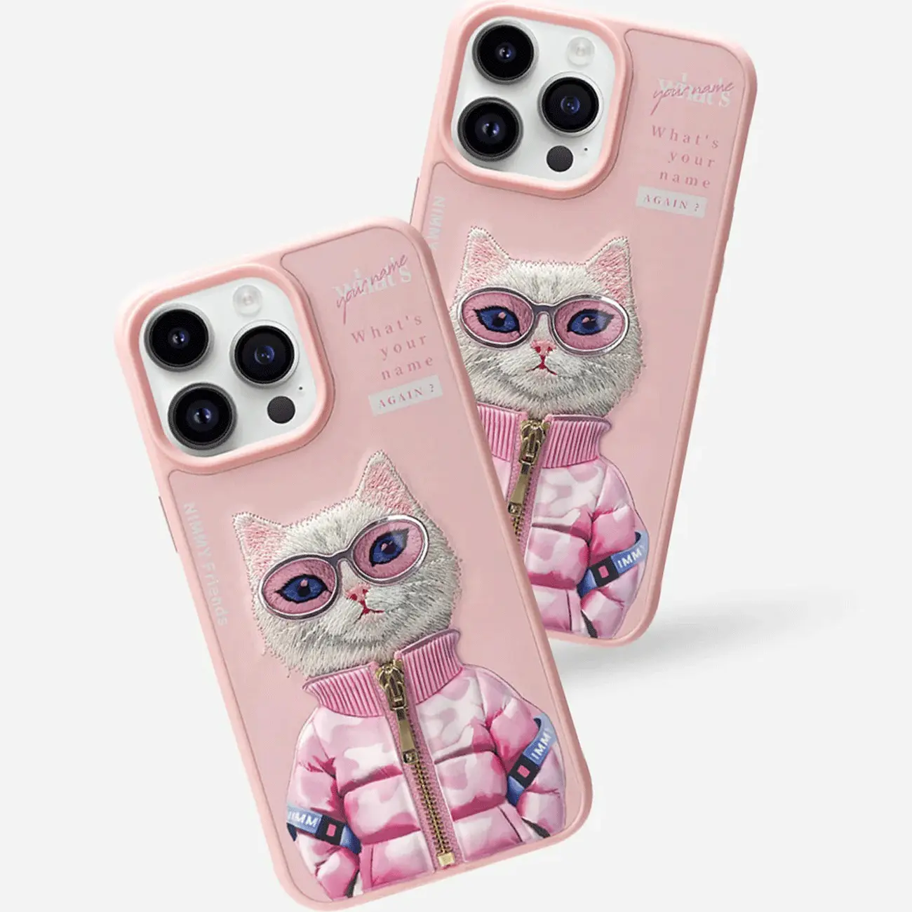 قاب محافظ گوشی آیفون 16 طرح سگ گلدوزی شده نیمی Nimmy Embroidery phone case 360° protection iphone 16