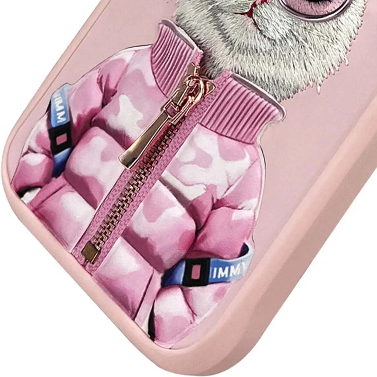 قاب محافظ گوشی آیفون 16 طرح سگ گلدوزی شده نیمی Nimmy Embroidery phone case 360° protection iphone 16