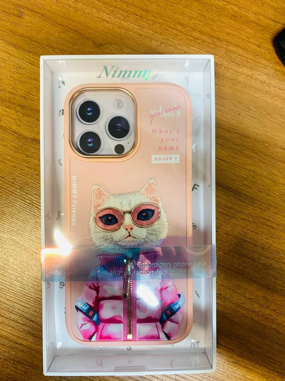 قاب محافظ گوشی آیفون 16 طرح سگ گلدوزی شده نیمی Nimmy Embroidery phone case 360° protection iphone 16