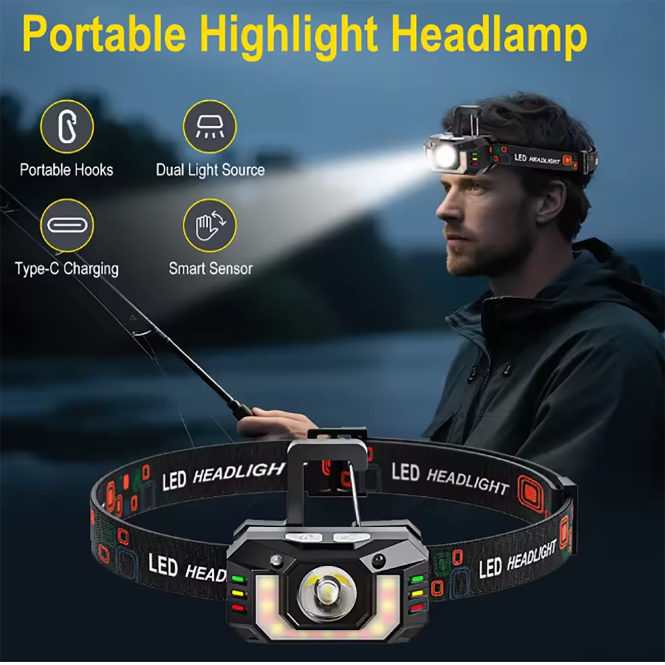 کیفیت هدلایت 2000 میلیآمپرساعت اسمایلینگ شارک