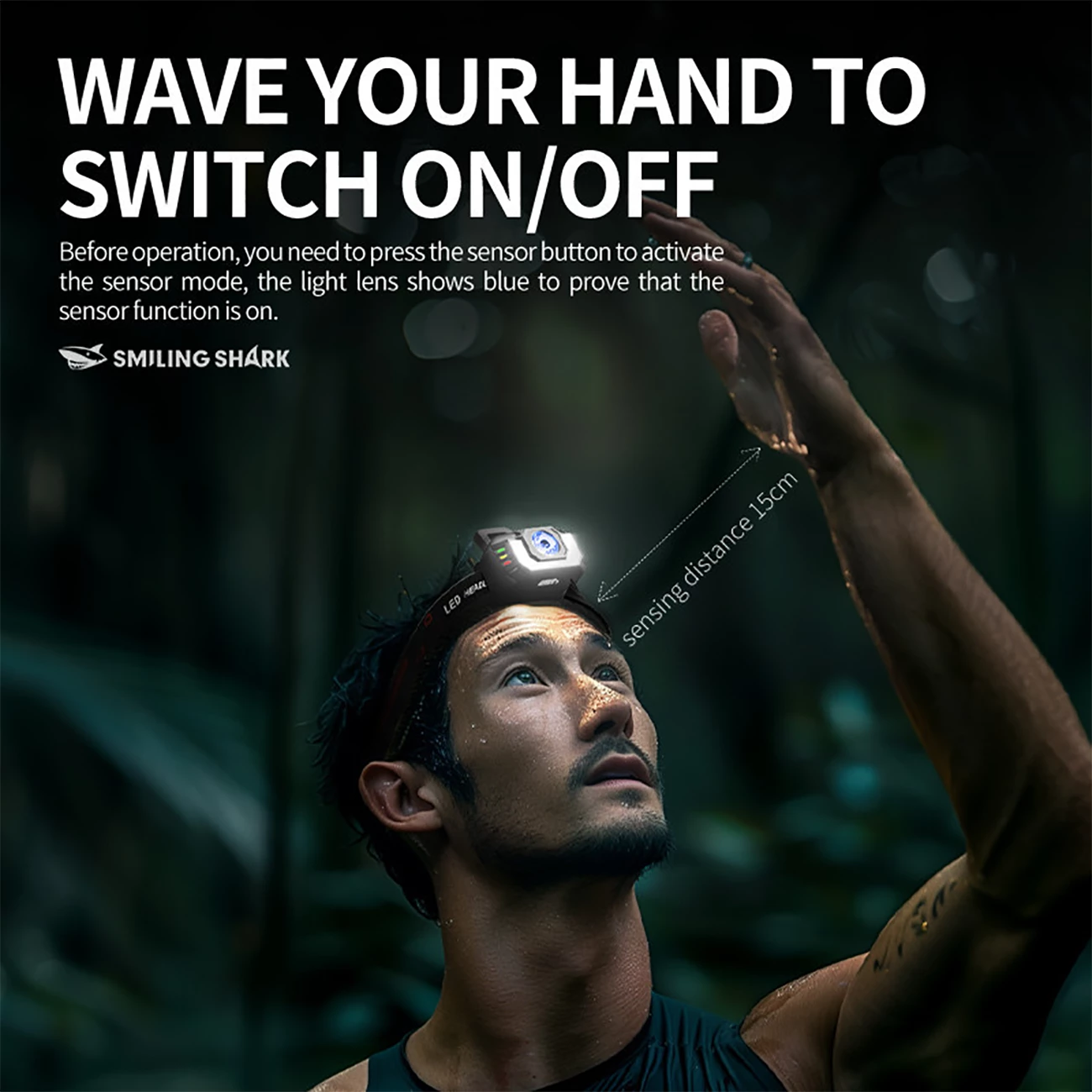 بهترین هدلایت 2000 میلیآمپرساعت اسمایلینگ شارک TD0189  ظرفیت باتری براساس اطلاعات جعبه چک شود