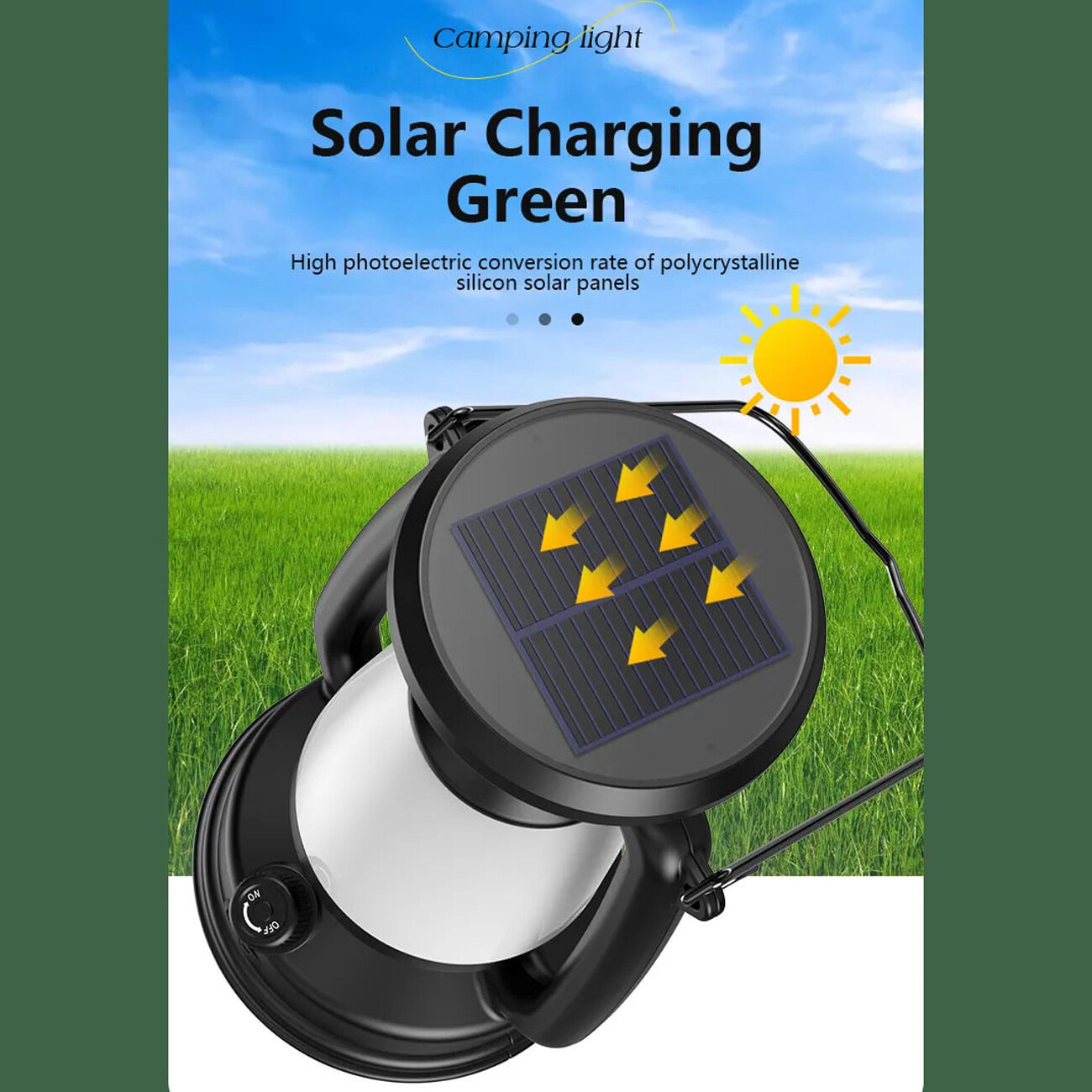 چراغ کمپینگ شارژی طرح چراغ نفتی اسمایلینگ شارک