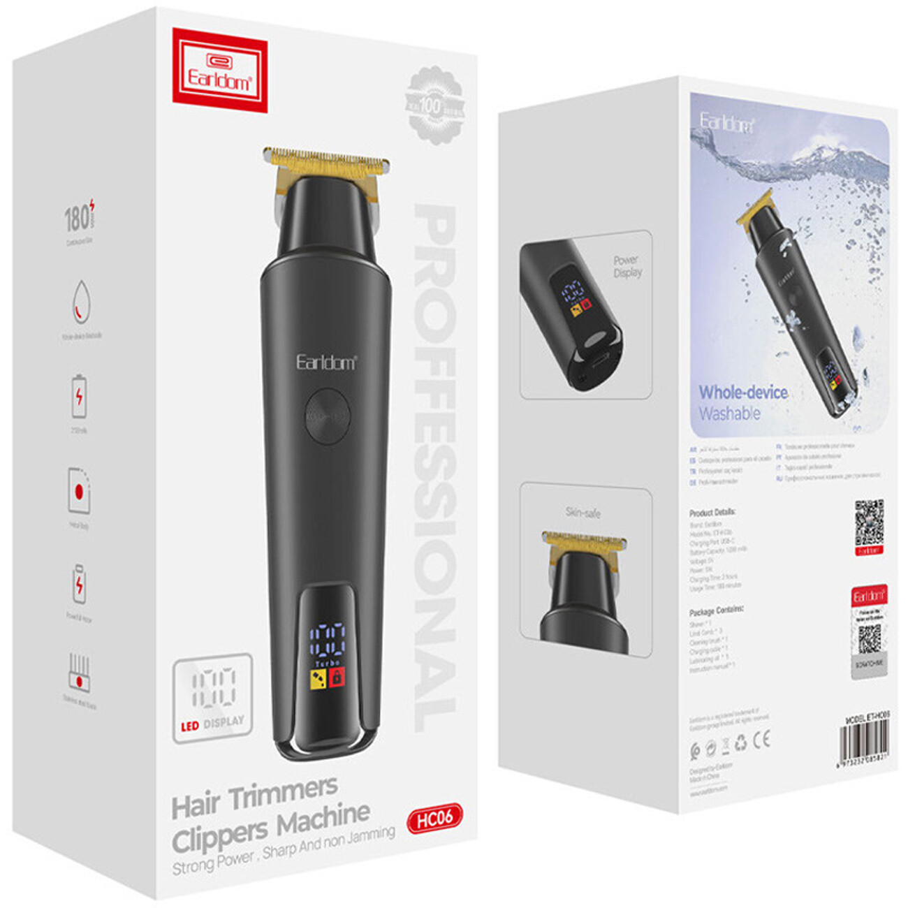 ریشتراش و ماشین اصلاح حرفهای شارژی ارلدام  با کیفیت