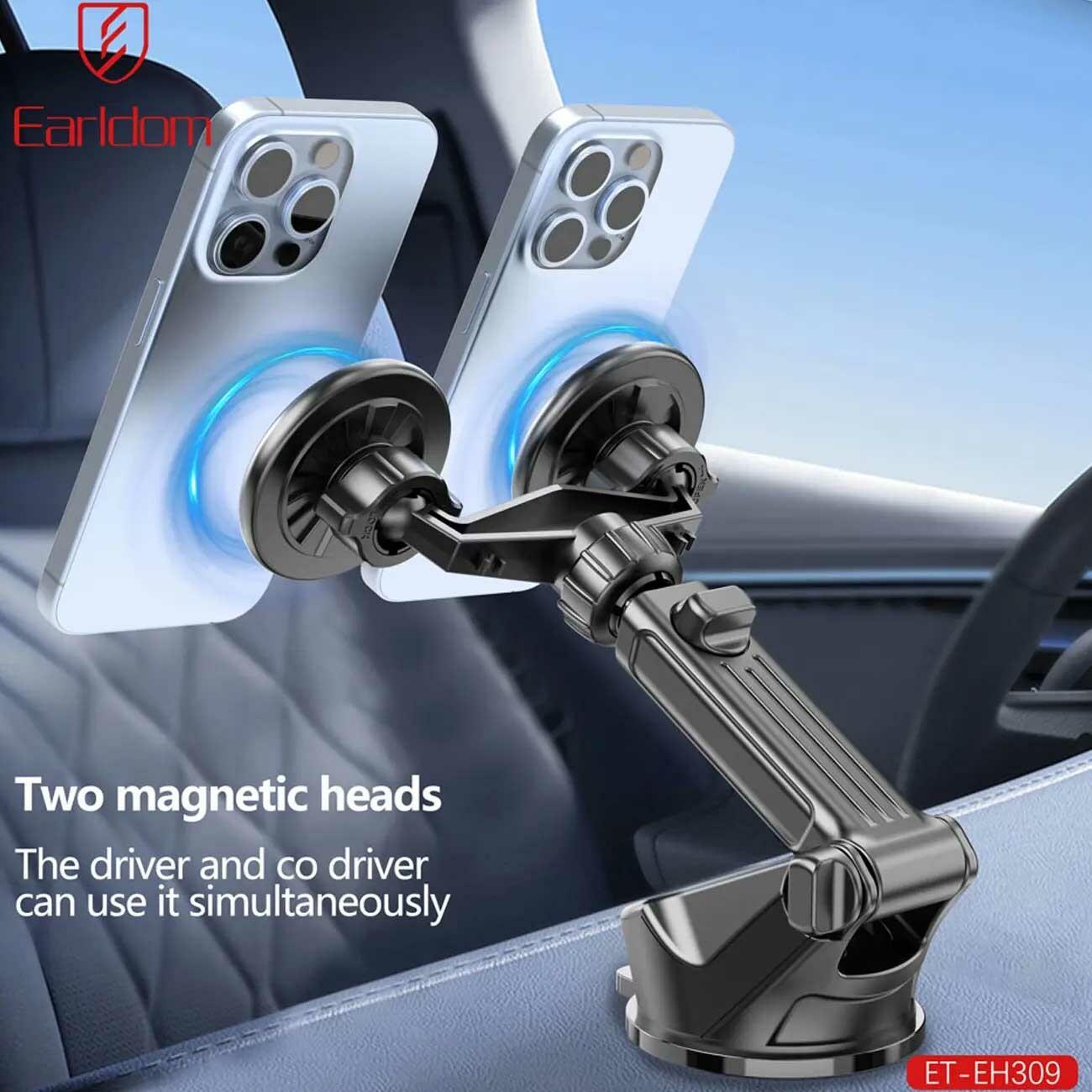 قیمت پایه نگهدارنده موبایل مغناطیسی داشبورد ارلدام