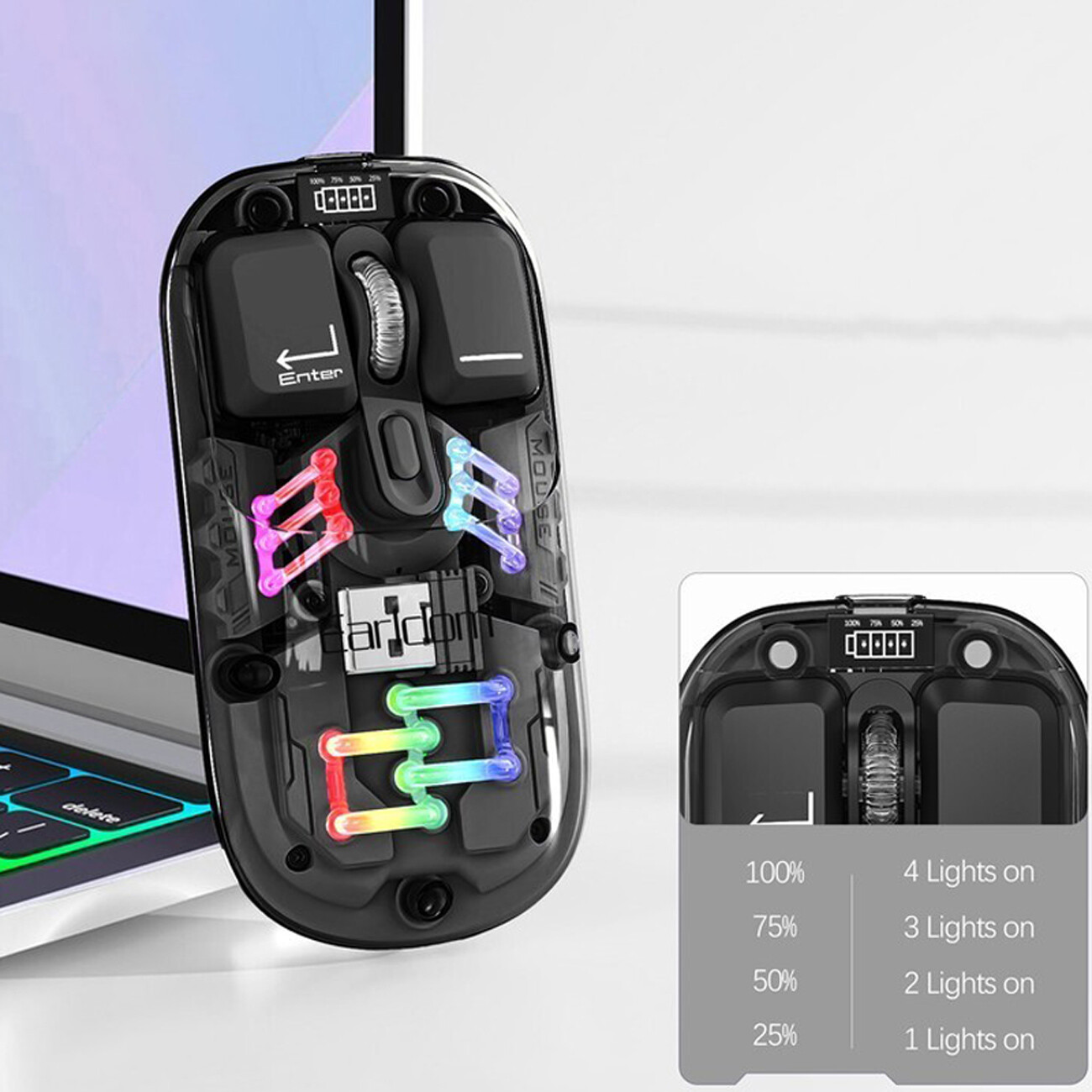 ماوس وایرلس شفاف ارلدام