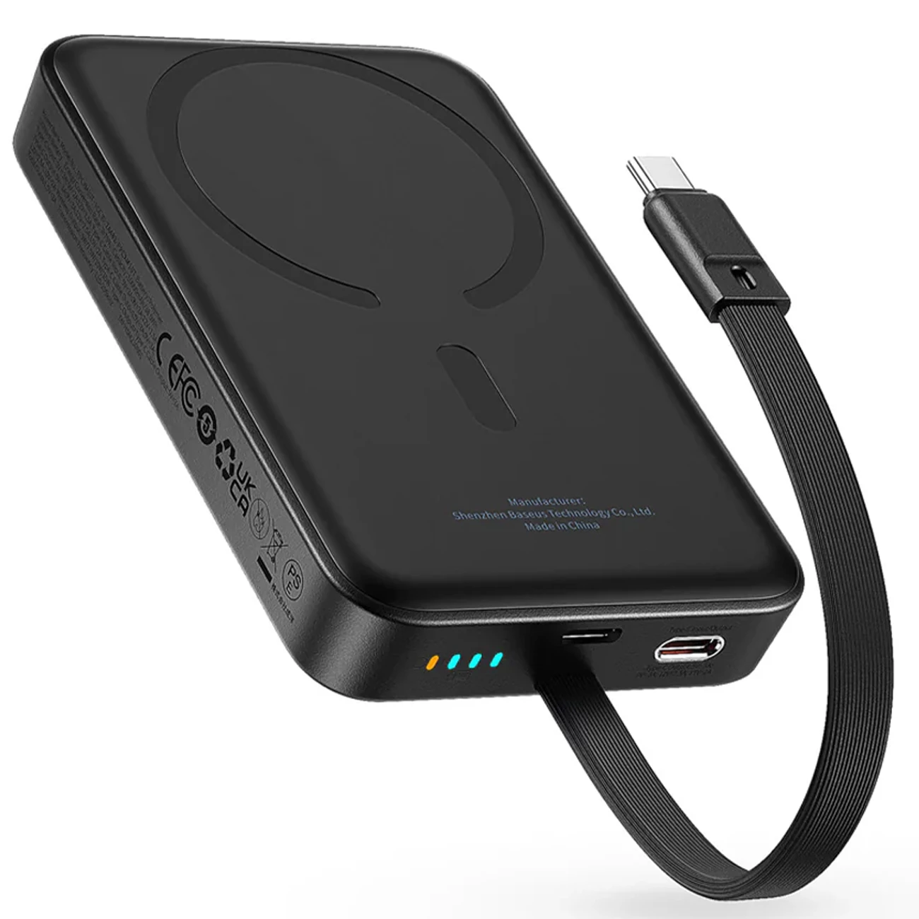 پاوربانک 10000 وایرلس 15 وات، تایپسی 30 وات بیسوس Baseus PPCXM10T P1002210B113-00 با کابل تایپسی