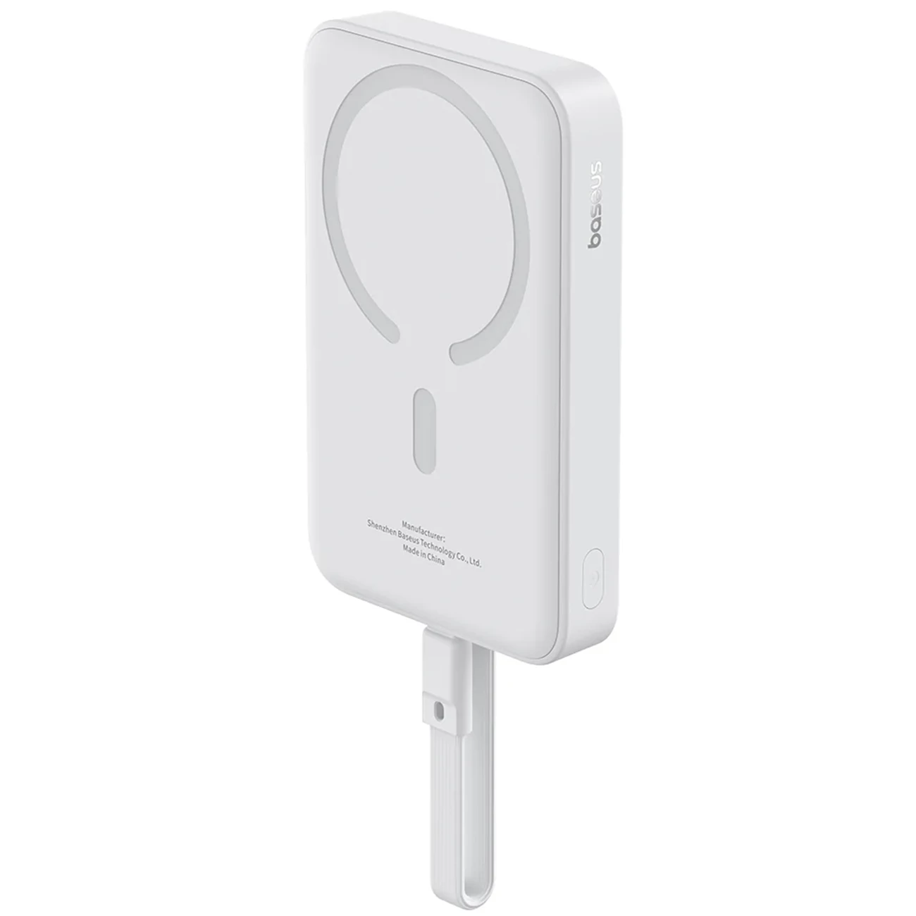 شارژر همراه بی سیم مگ سیف فست شارژ بیسوس با کابل متصل تایپ سی