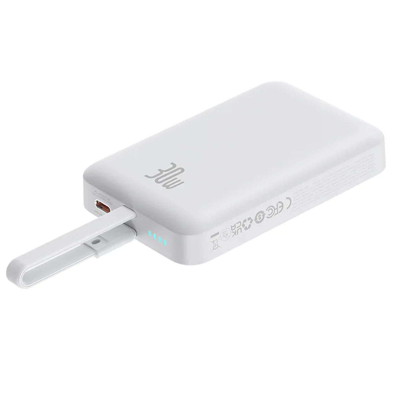 شارژر همراه بی سیم مگ سیف فست شارژ بیسوس با کابل متصل تایپ سی