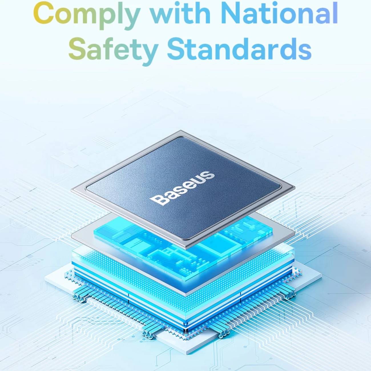 شارژر همراه بی سیم مگ سیف فست شارژ بیسوس با کابل متصل تایپ سی