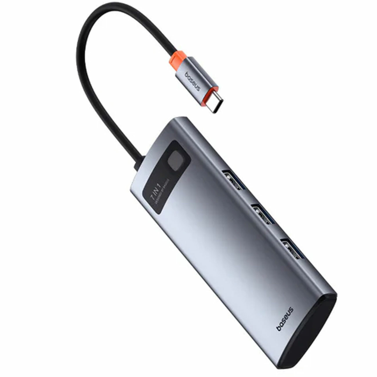 خرید بهترین هاب مک بوک تایپ سی 7 پورت فلزی بیسوس