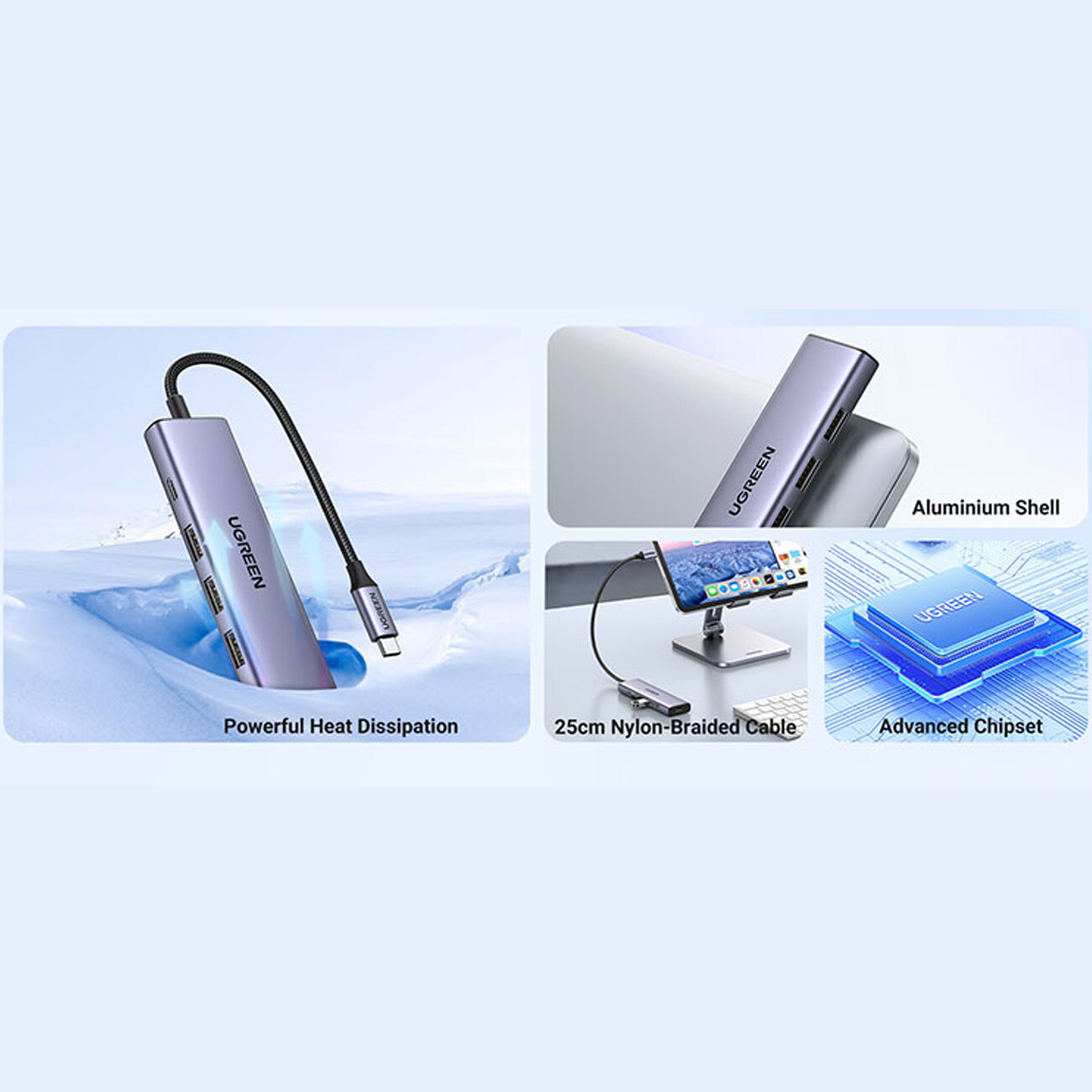 قیمت آداپتور تایپ سی 5 در 1  یوگرین