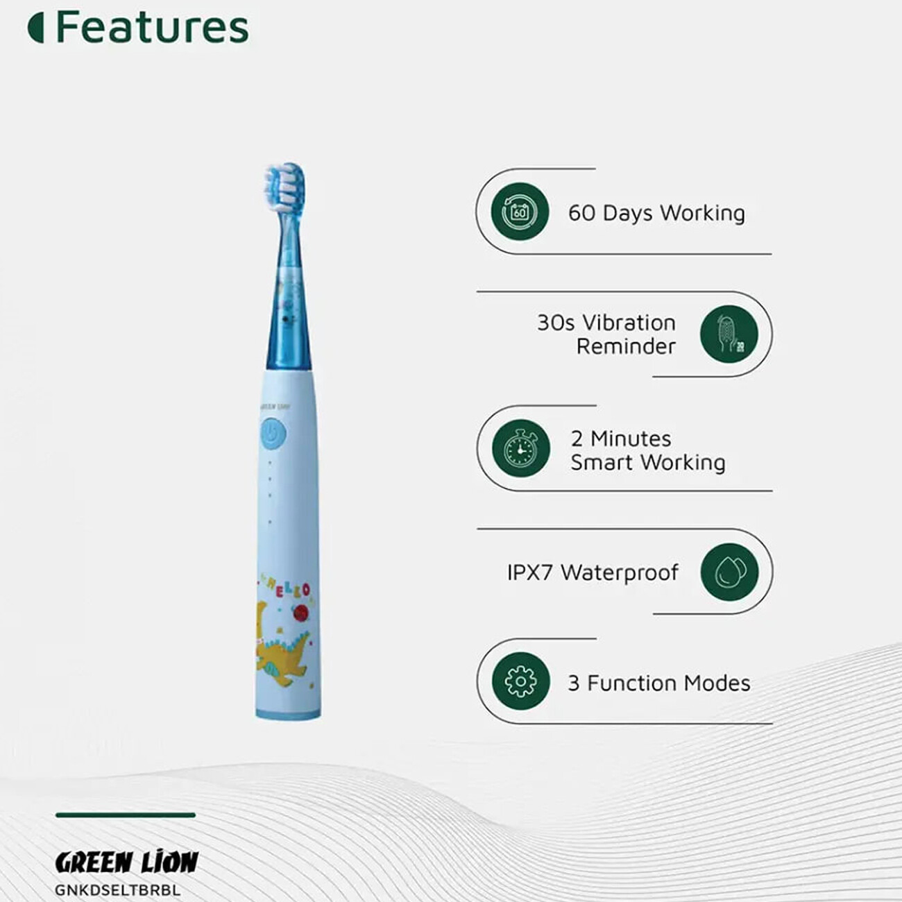 قیمت مسواک برقی مخصوص کودکان گرین لاین