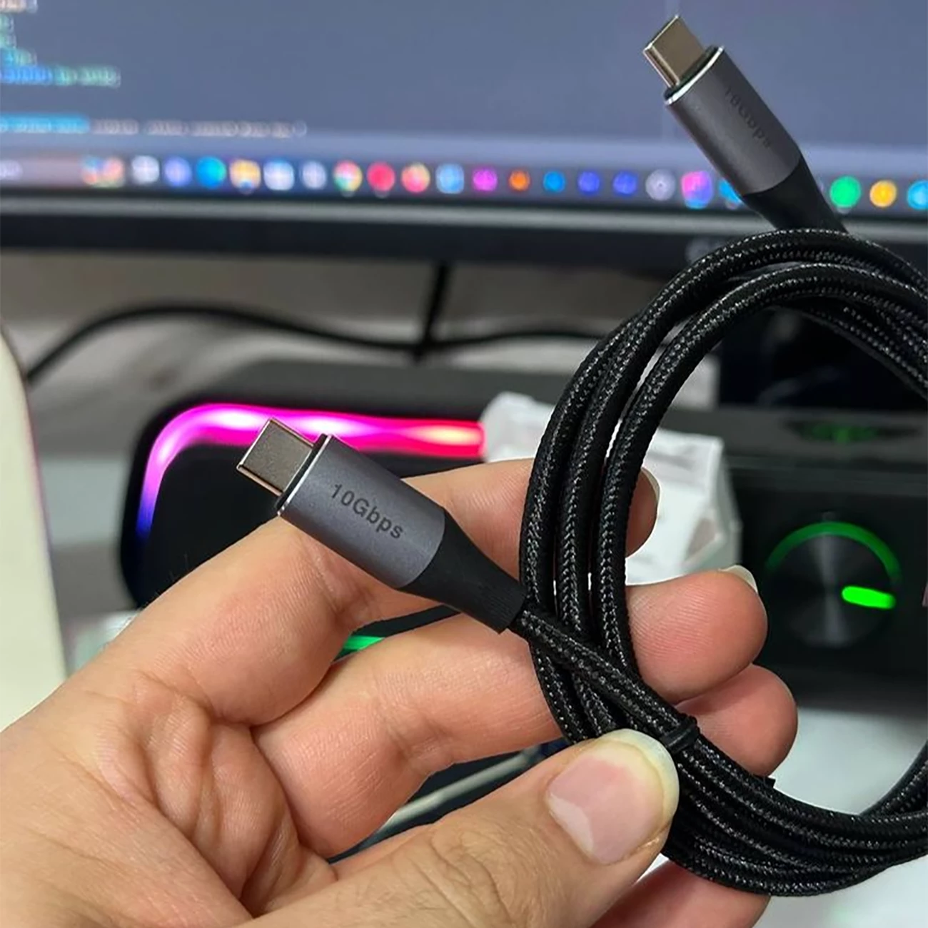 کیفیت کابل شارژ سریع تایپ سی به تایپ سی 100 واتی 1 متری یوگرین