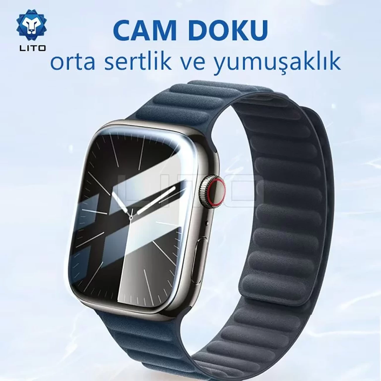 بهترین محافظ صفحه اپل واچ 42 میلی متری تمام چسب لیتو