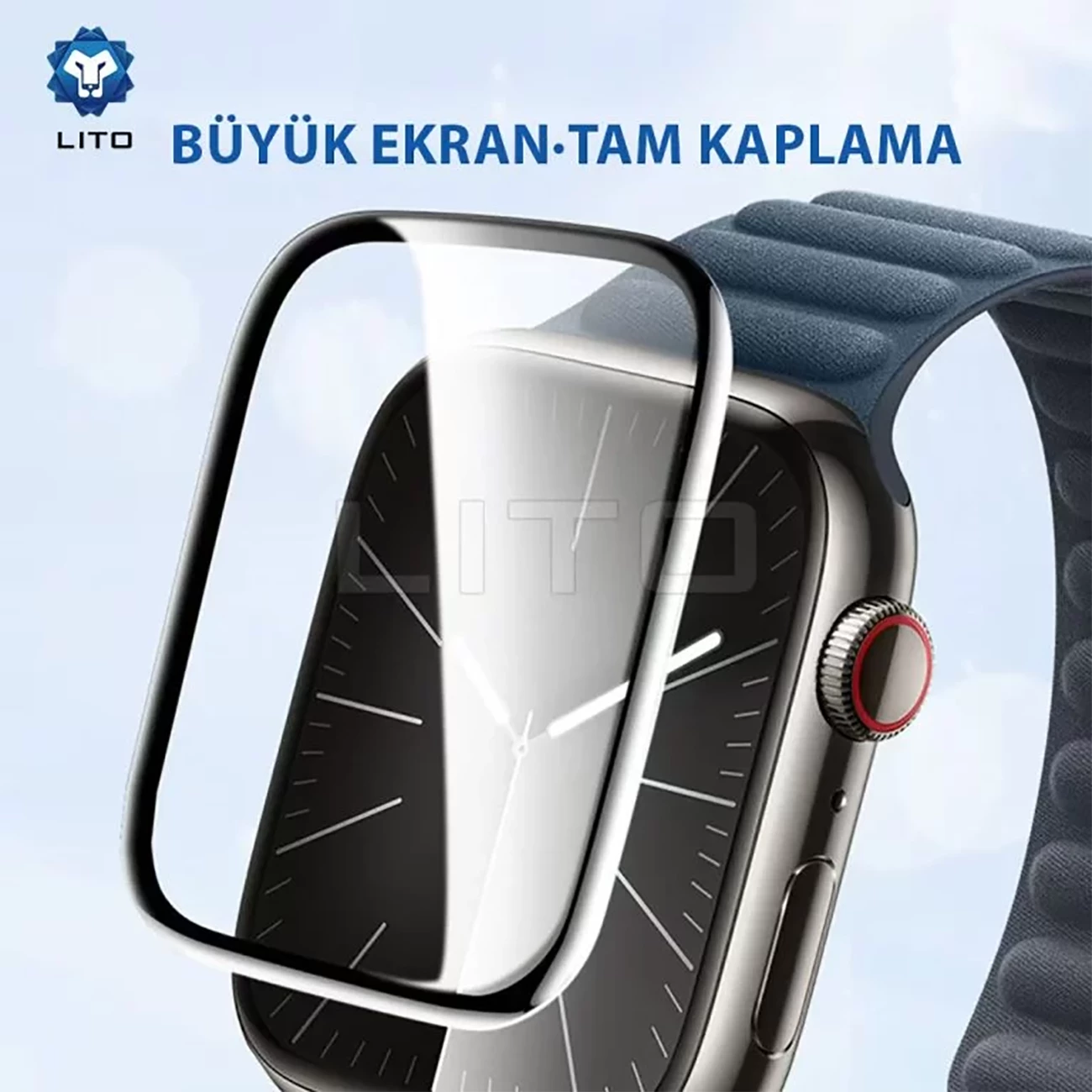 محافظ صفحه اپل واچ 42 میلی متری تمام چسب لیتو