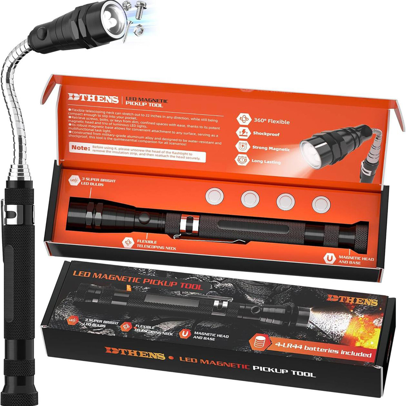 چراغ قوه مغناطیسی و پر نور با کاربرد چند منظوره