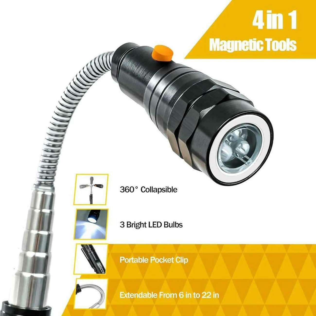 چراغ دستی منعطف مغناطیسی و پر نور