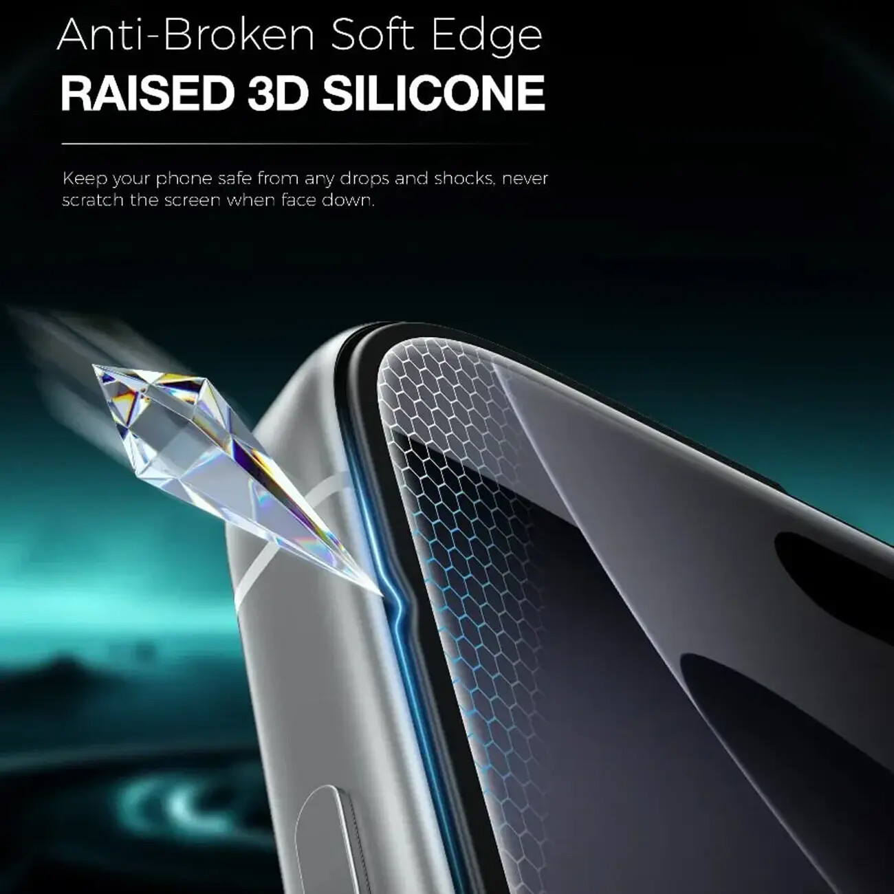 خرید گلس صفحه نمایش  آیفون 16 پرو و 17 سه بعدی گرین‌لاین