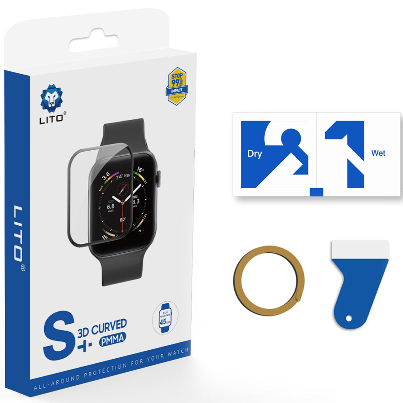 قیمت محافظ صفحه نمایش اپل واچ 45 میلی‌متری