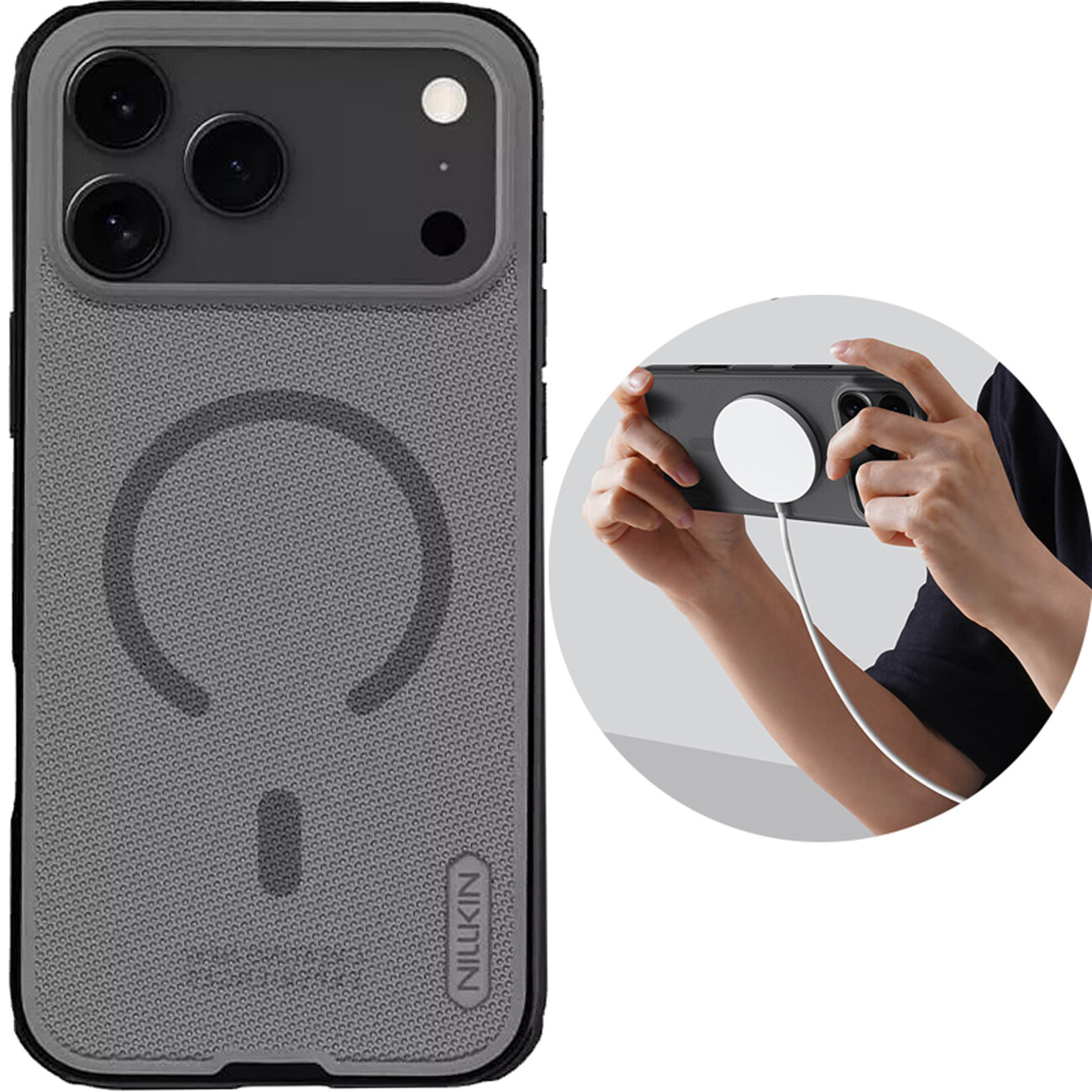 قاب مگ‌سیف گوشی آیفون 17 پرومکس نیلکین Nillkin Super Frosted Shield Pro Magnetic