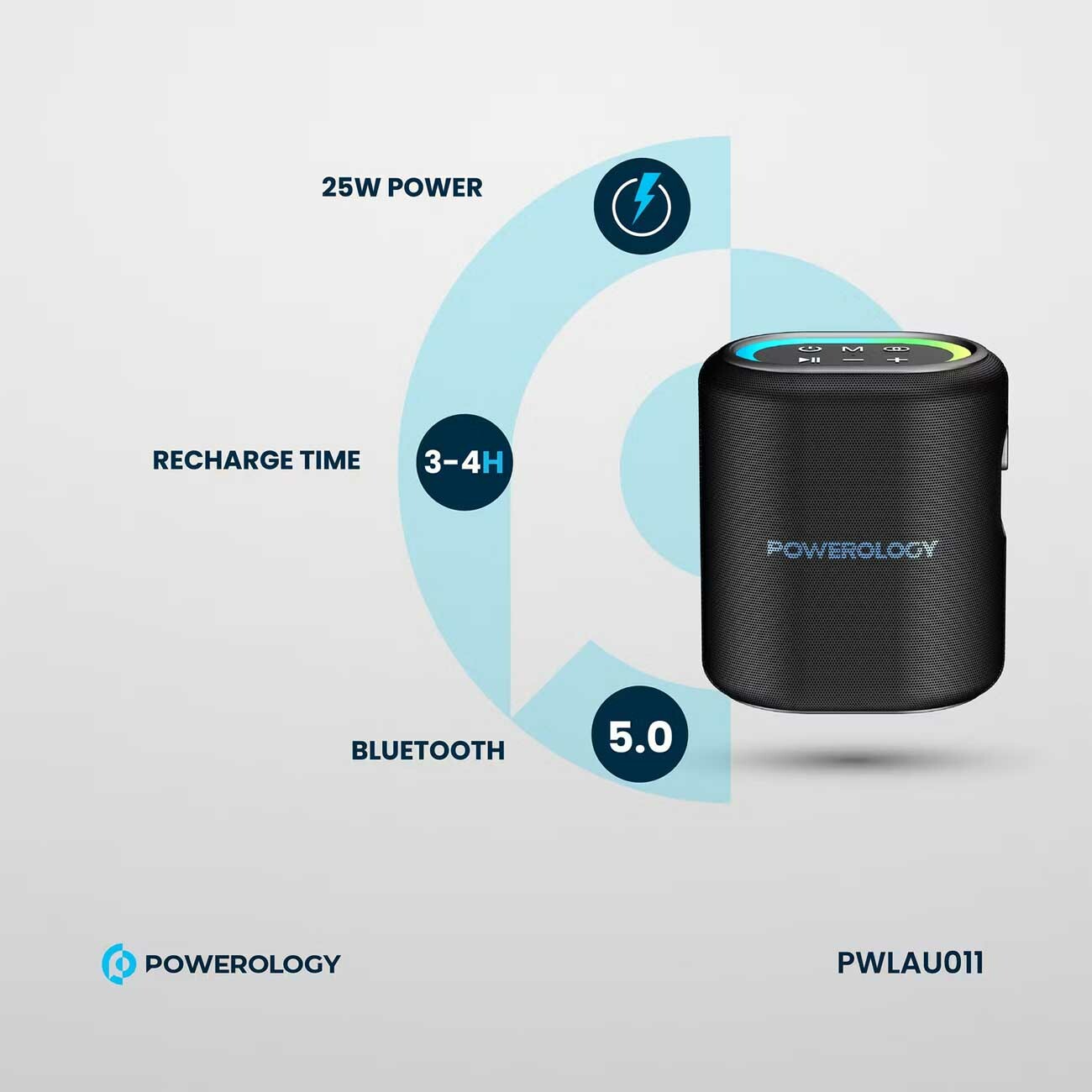 بهترین اسپیکر بلوتوثی شارژی قابل حمل 25 وات پاورولوژی