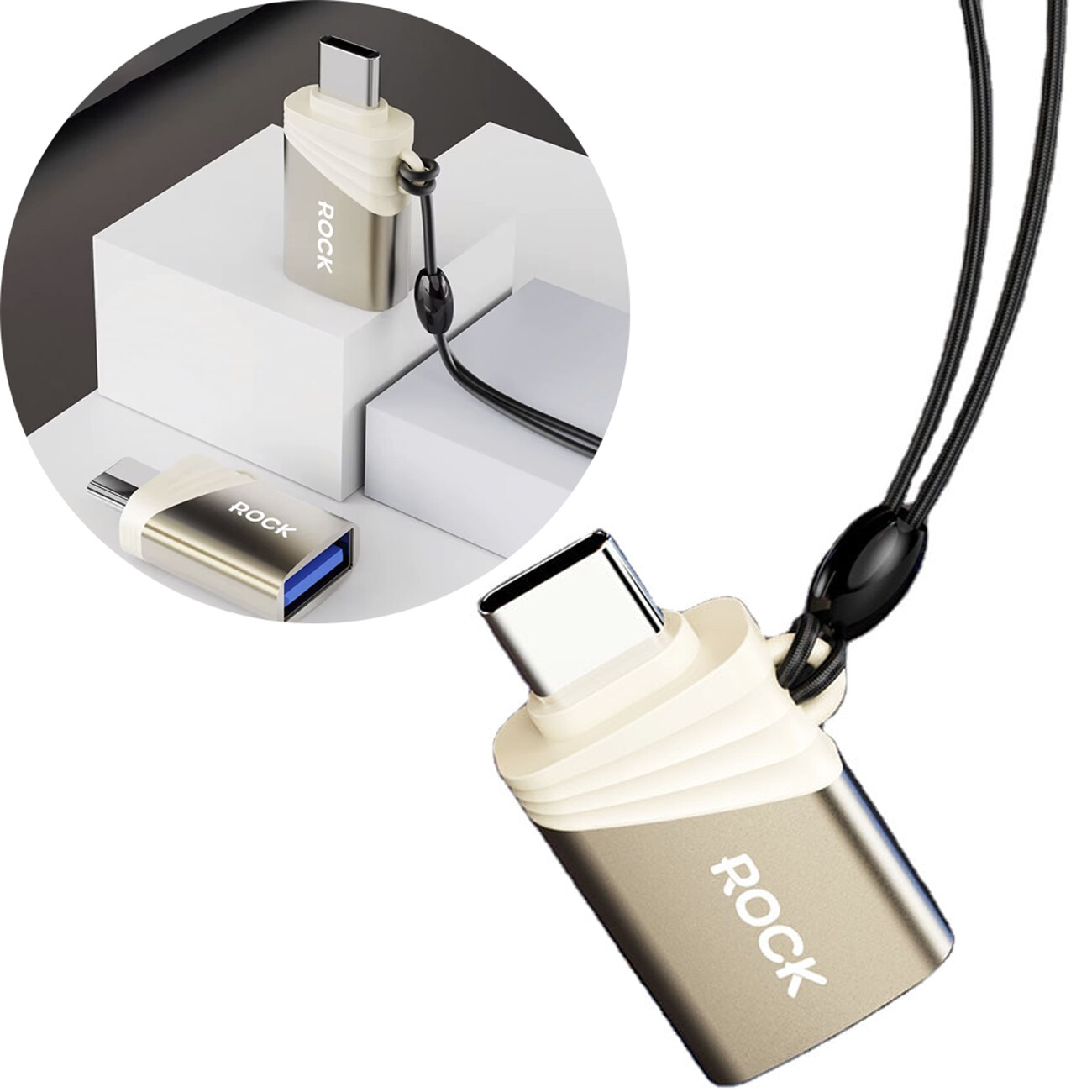 تبديل و اوتی‌جی USB به تایپ‌سی راک مدل ROCK L12