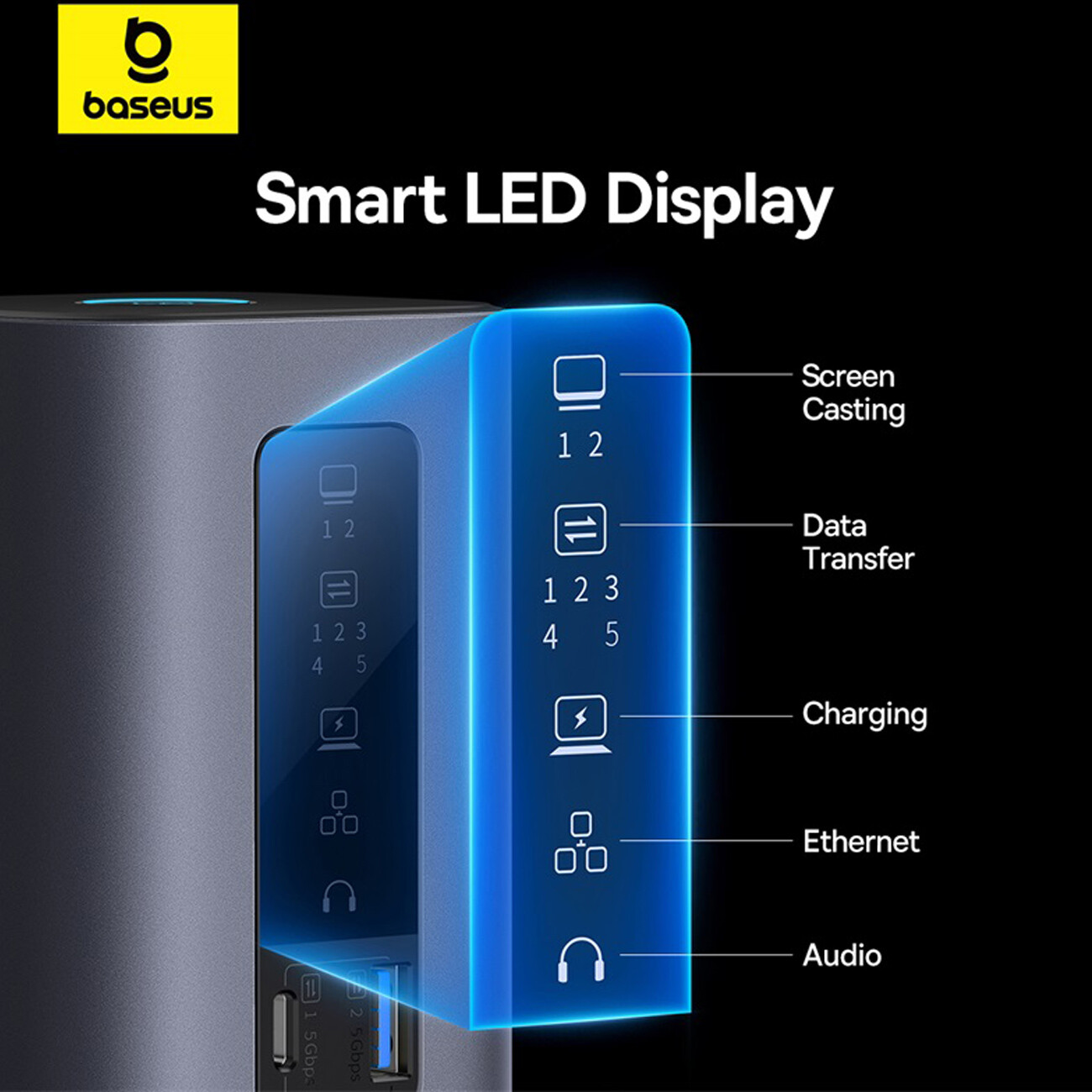 فروش داک استیشن 10 در 1 با دو نمایشگر بیسوس