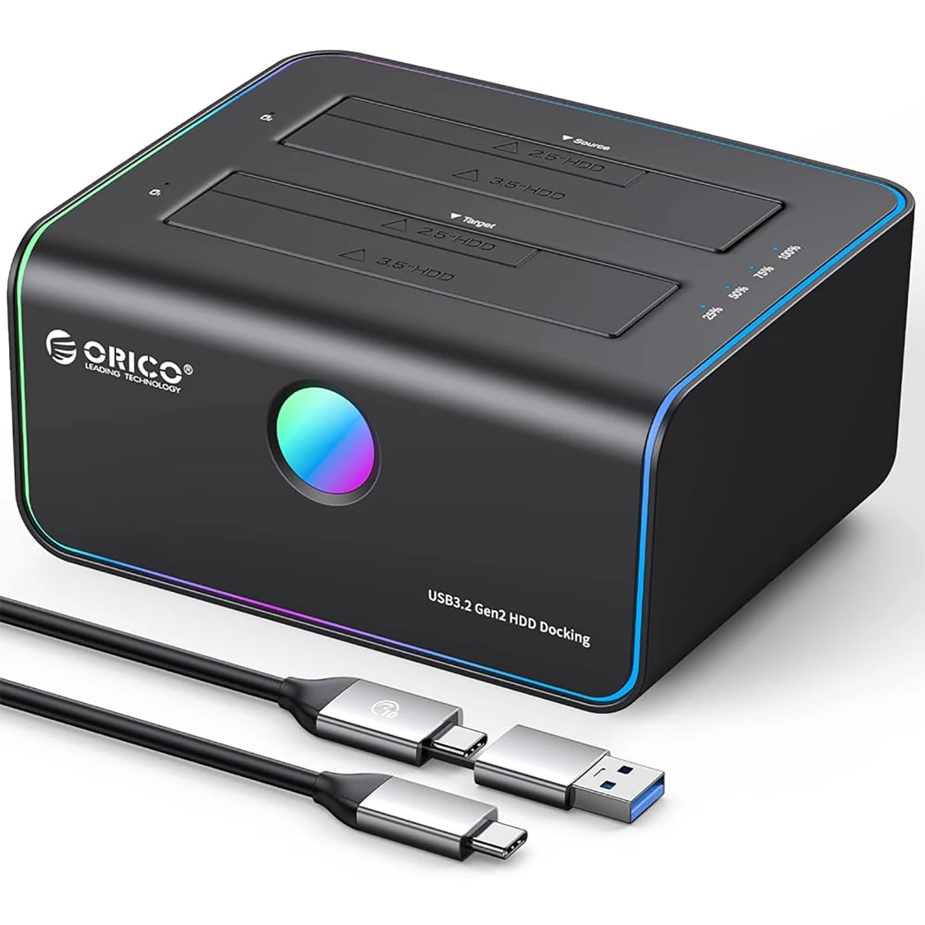 خرید داک هارد 2.5 اینچ و 3.5 اینچ 2 سینی Type-C اوریکو