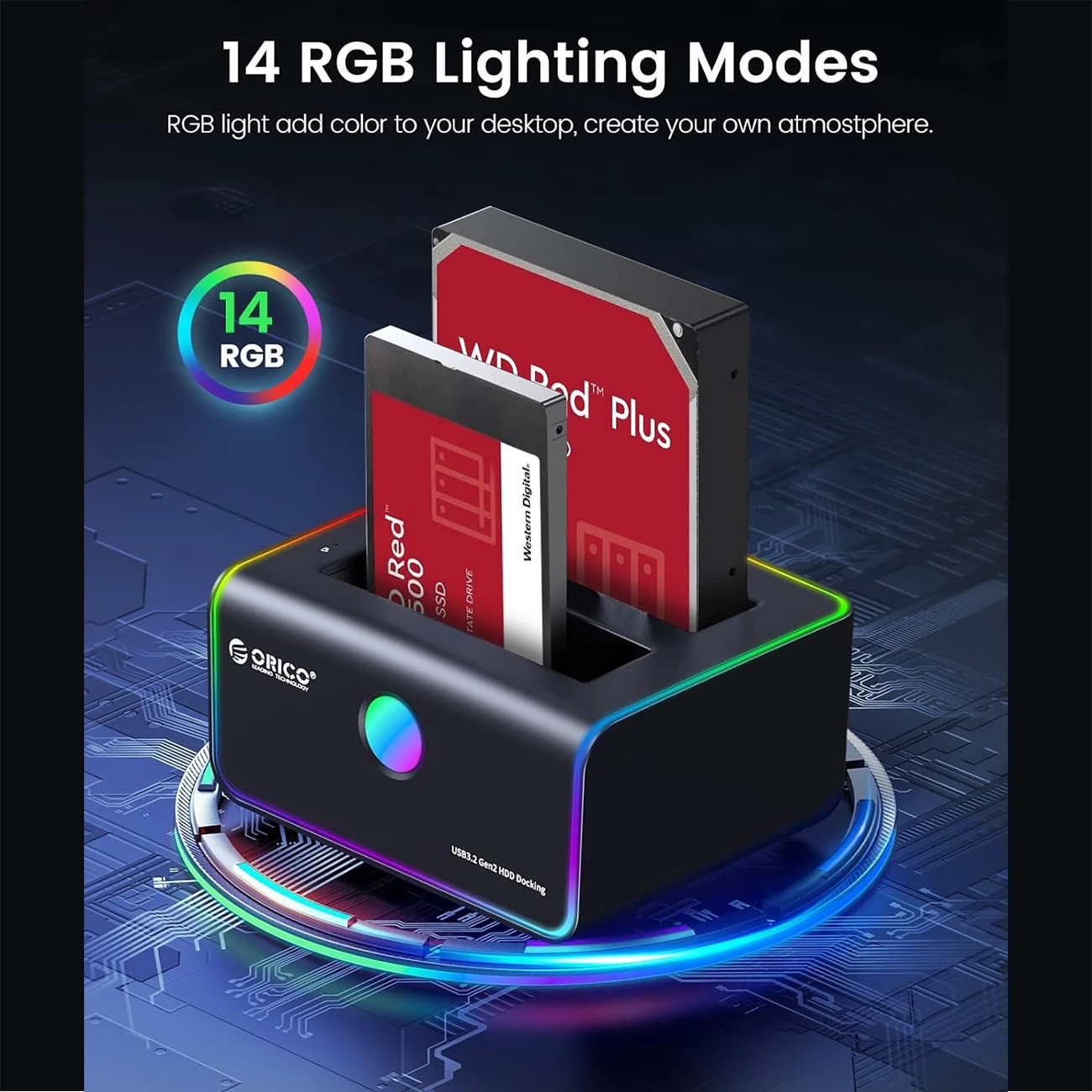 خرید داک هارد 2.5 اینچ و 3.5 اینچ 2 سینی Type-C اوریکو