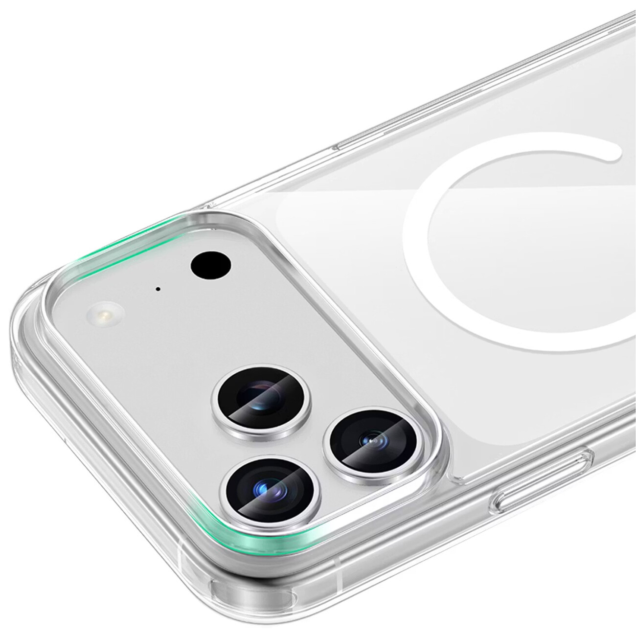 فروش قاب شفاف مگ‌سیف گوشی آیفون 17 پرومکس گرین‌لاین