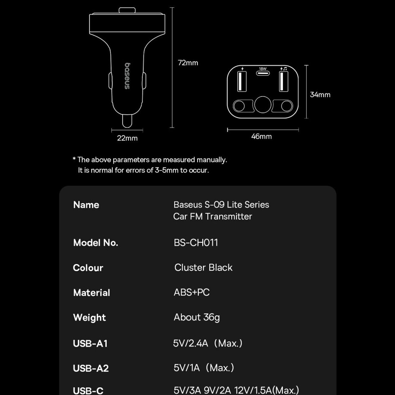 شارژر فندکی و پخش کننده بلوتوث بیسوس