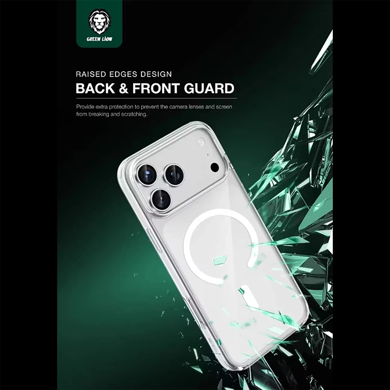 قیمت قاب مگنتی شفاف گوشی آیفون 17 پرو گرین