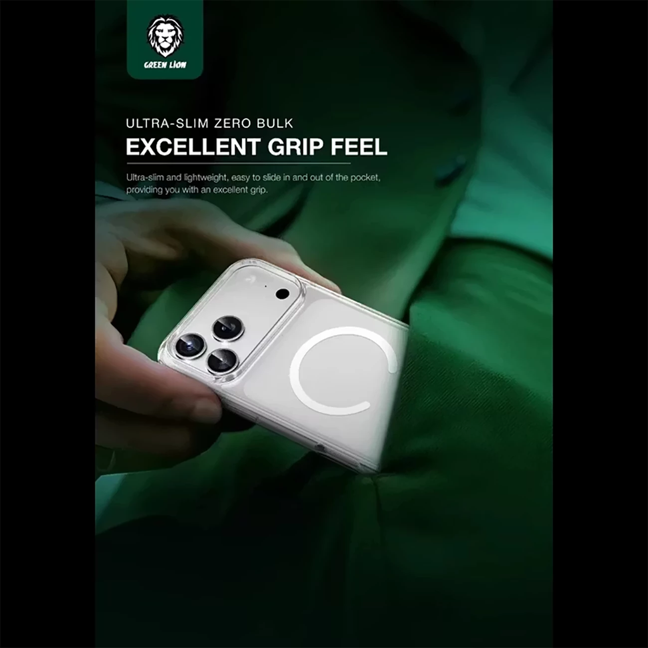 خرید قاب مگنتی شفاف گوشی آیفون 17 پرو گرین