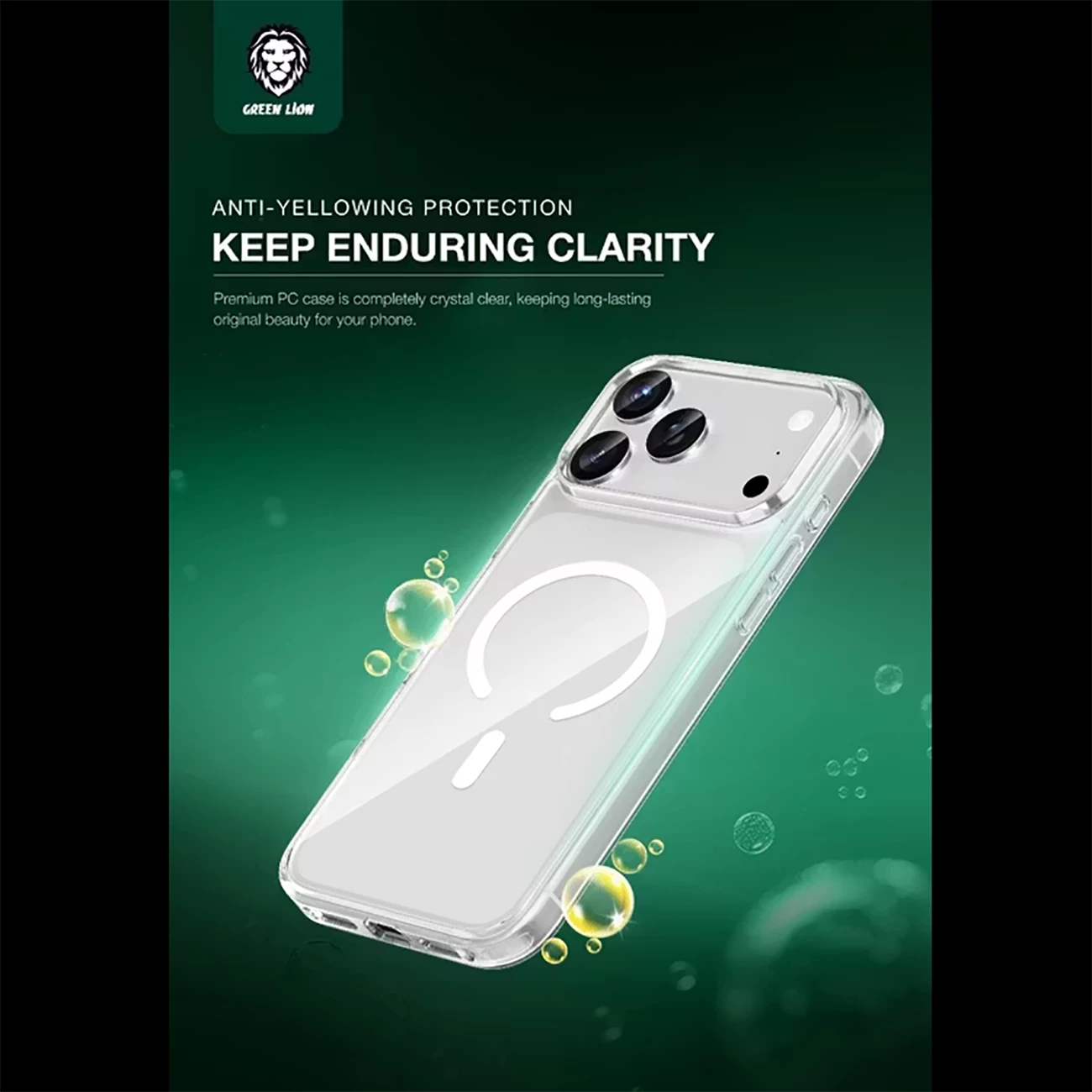 بهترین قاب مگنتی شفاف گوشی آیفون 17 پرو گرین