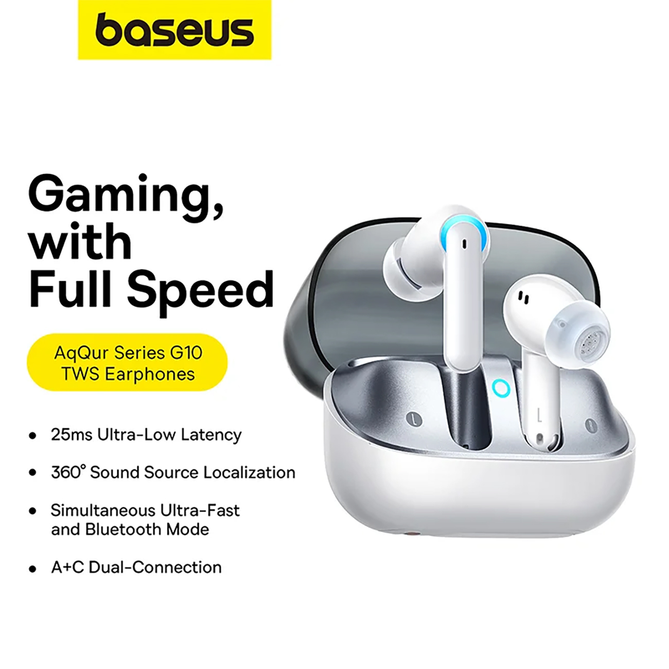 هندزفری بلوتوثی 5.3 بیسوس Baseus AeQur Series G10 TWS True Wireless Bluetooth Headset A00055400221-00