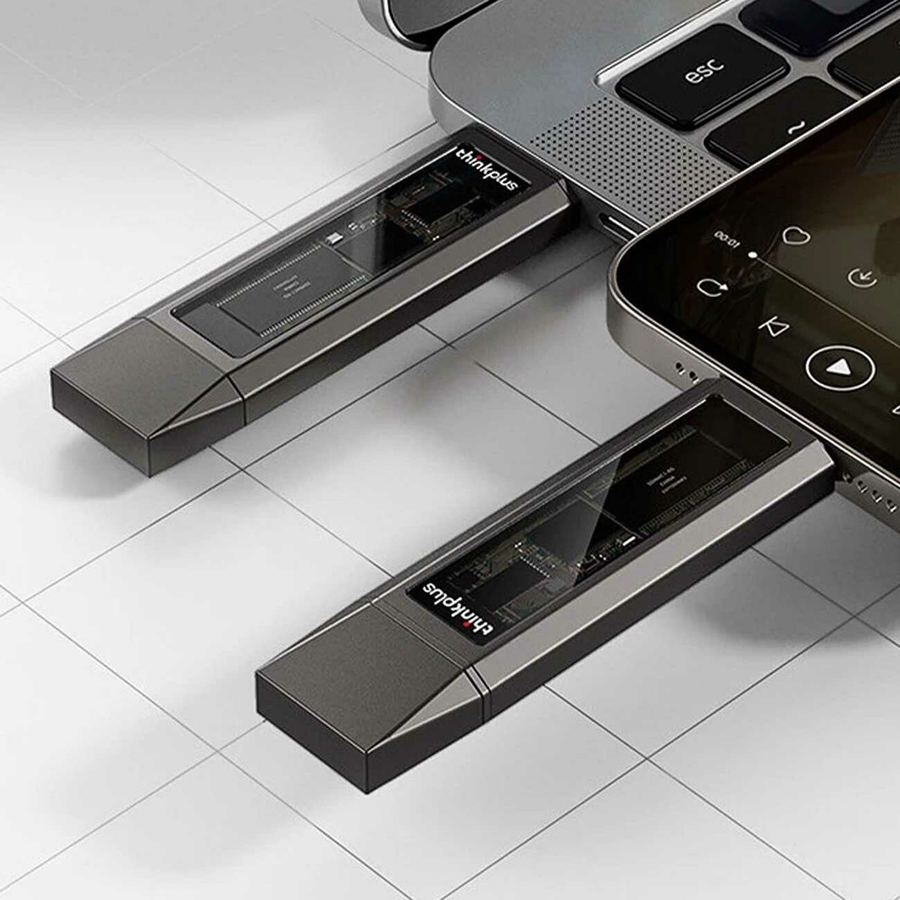 خرید فلش یک ترابایت گیگابایت تایپ سی و یو اس بی لنوو